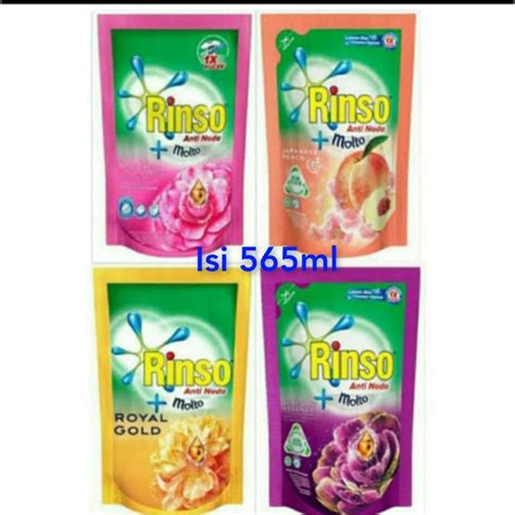 Jual RINSO DETERGENT CAIR ANTI NODA MOLTO 565ML Shopee Indonesia