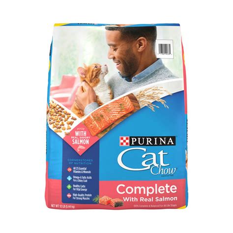 Purina Cat Chow Complete High Protein With Salmon Cat Food Dry Formula 12 Lb Delivery Or