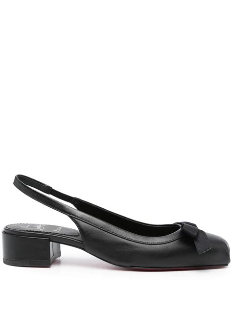 Christian Louboutin Mamaflirt 30mm Sling Back Pumps Black Farfetch