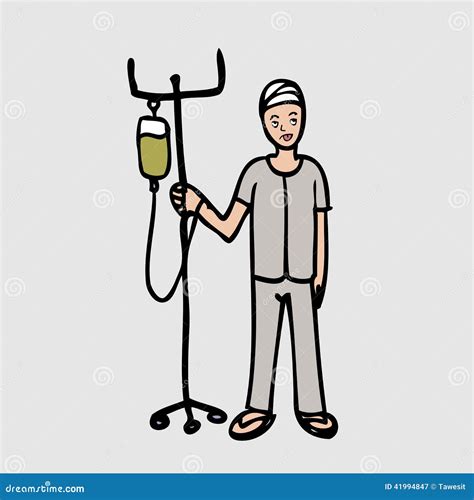 Patient And Intravenous Fluid Stock Vector Illustration Of Medicine