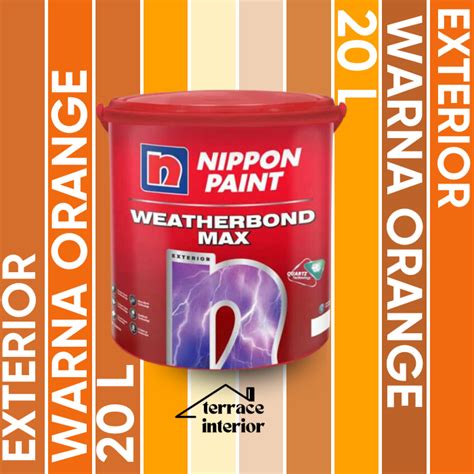 Jual Cat Tembok Exterior Weatherbond Max Nippon Paint Warna Orange L