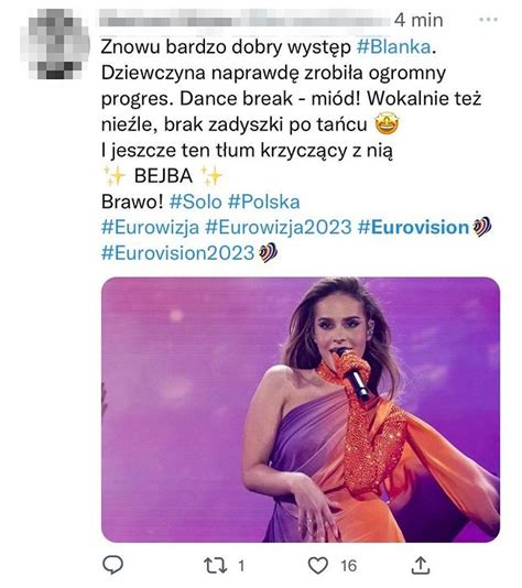 Blanka Wyst Pi A W Finale Eurowizji Internauci Podzieleni Pudelek