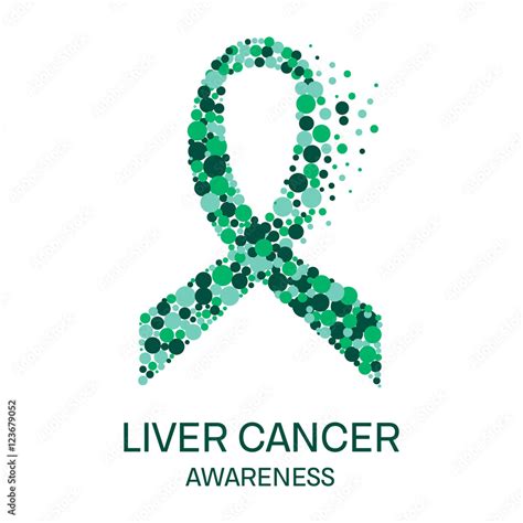 Liver Cancer Awareness Poster Design Template Emerald Green Ribbon