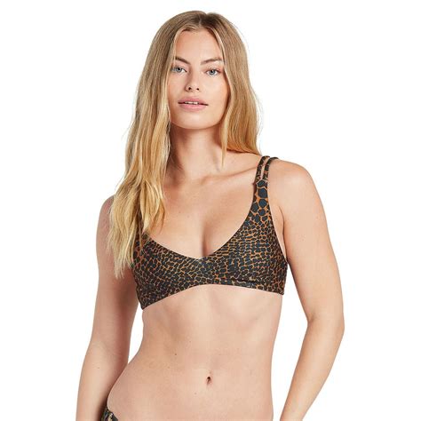 Volcom Top Bikini Gone Wild Cuello V Marrón Dressinn