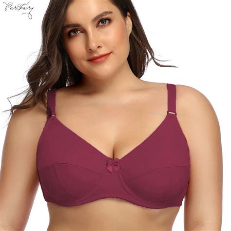 Parifairy Plus Size Bra Cup C Underwire Bra No Foam Full Cup Bra For