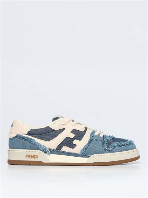 Fendi Match Sneakers In Denim Editorialist