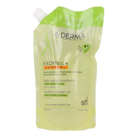 A Derma Exomega Control Emollient Shower Oil Eco Refill Ml