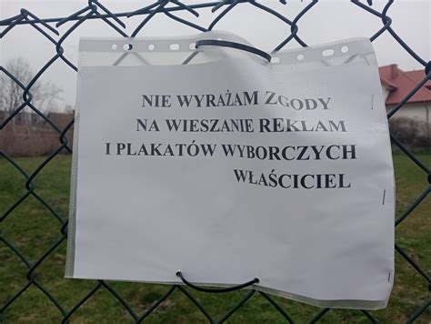 Właściciele nieruchomości nie chcą wyborczych plakatów