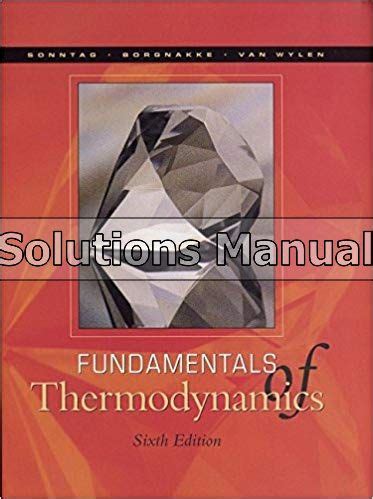 Fundamentals Of Thermodynamics Th Edition Sonntag Solutions Manual