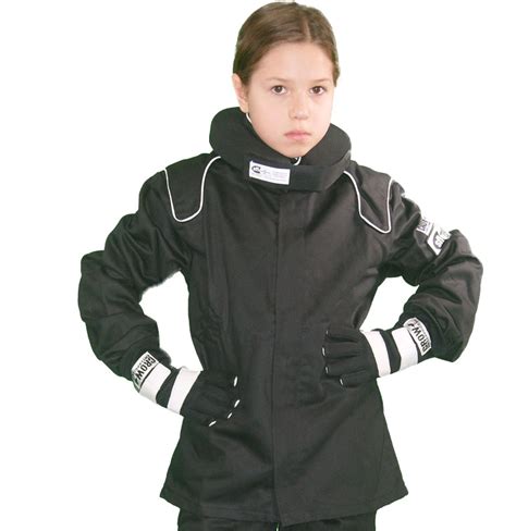 Crow Junior SFI 1 Single Layer Racing Jacket Black