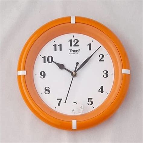 Theo Quartz Plastic Wall Clock Size 227x227x38 Mm Model Name Number