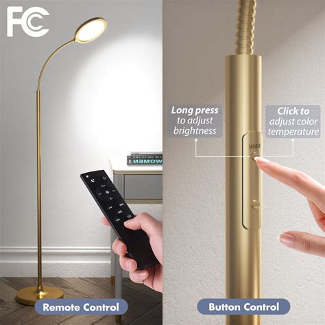 Snapklik Gold Floor Lamp Super Bright Dimmable Led Floor Lamps