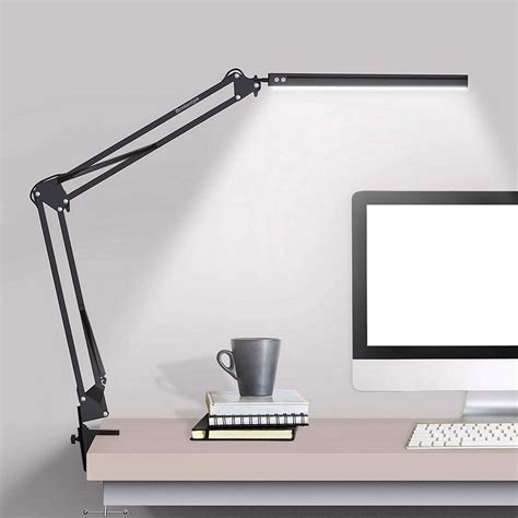 BROLAVIYA® Overhead LED Desk Lamp Light with Metal Arm Table Lamp Stand ...