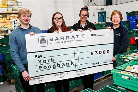 Local Housebuilder Donates £3000 To York Foodbank