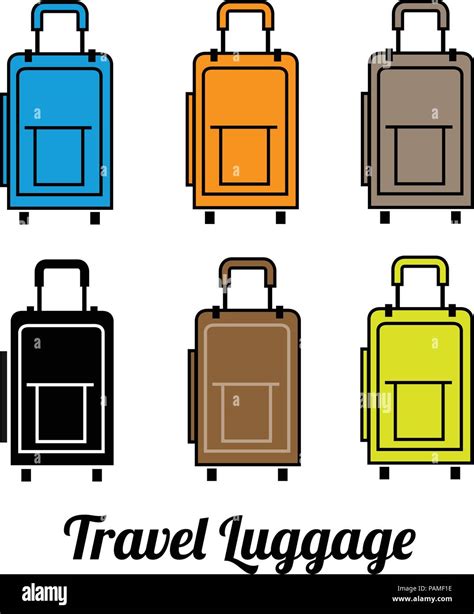 Travel Bag Icon Vector