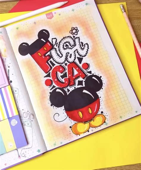 Decoraciones Para Marcar Cuadernos Con Mickey Mouse