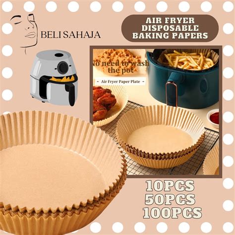 Pcs Cm Ready Stock Malaysia Air Fryer Disposable Baking Papers Non