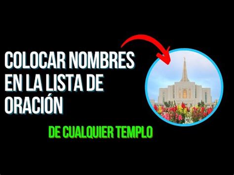 Lista de oración para el templo sud Santísima Virgen de la Cabeza