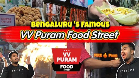 VV PURAM FOOD STREET Bangalore Must Try Street Food Fire Pan