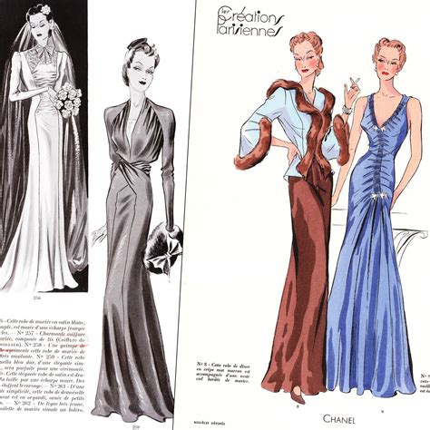 Pdf Of 30s Haute Couture Designer Vintage Fashion Catalog Etsy