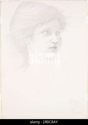 The Sirens Female Head Study Sir Edward Burne Jones Drawing