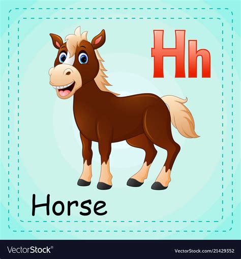 Animals Alphabet H Is For Horse Royalty Free Vector Image