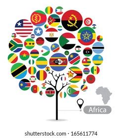 Tree Design Flag Africa Vector Illustration Stock Vector Royalty Free