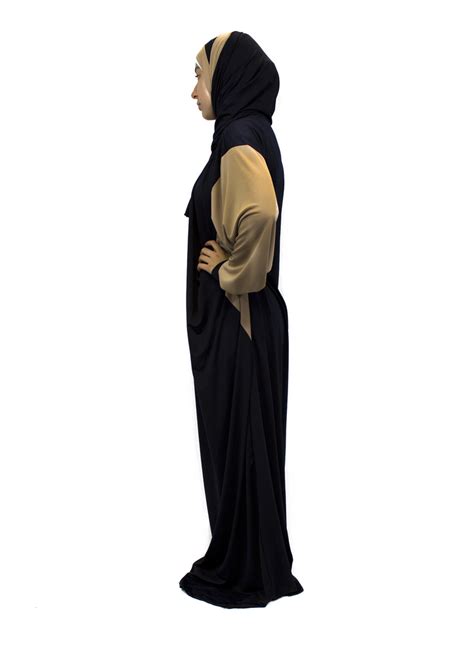 One Piece Abaya W Attached Hijab Navy Blue Nun Dress Hijab Wear