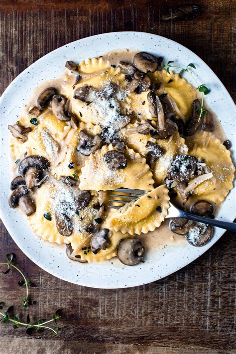 One Pan Mushroom Ravioli In A Marsala Cream Sauce — Zestes Recipes