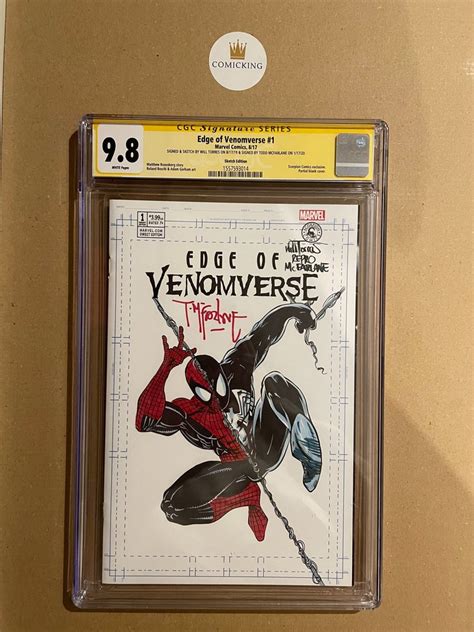 Edge Of Venomverse 1 Signed By Todd McFarlane Signed Sketched By