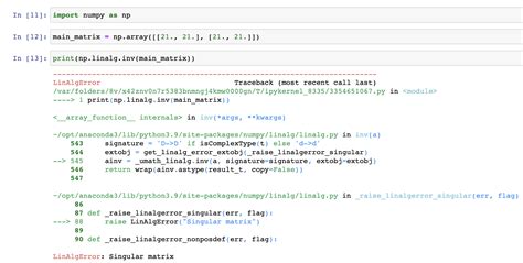 How To Fix Numpylinalglinalgerror Singular Matrix Laptrinhx