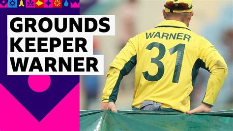 Cricket World Cup Australias David Warner Helps Pull Out Covers As