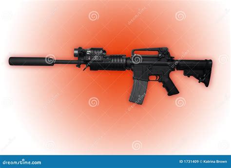 Police Issued M16 Assault Rifle Royalty Free Stock Images - Image: 1731409