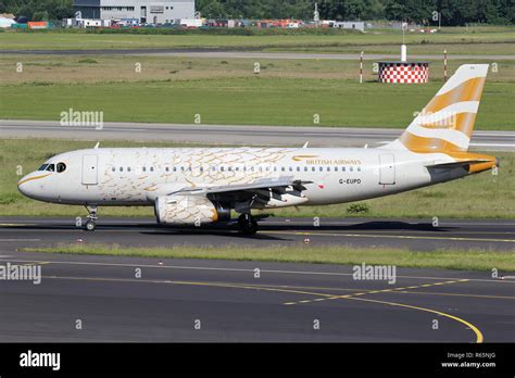 British Airways Airbus A319 100 In Special Golden Dove Livery With