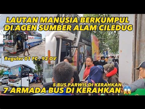 Ratusan Pemudik Membludak Di Sumber Alam Ciledug Armada Bus