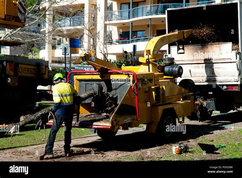 Industrial Wood Chipper Machine Stock Photo - Alamy