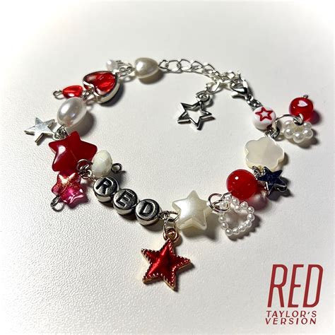 TAYLOR SWIFT Red Inspired Beaded Jewelry Bracelet on Carousell