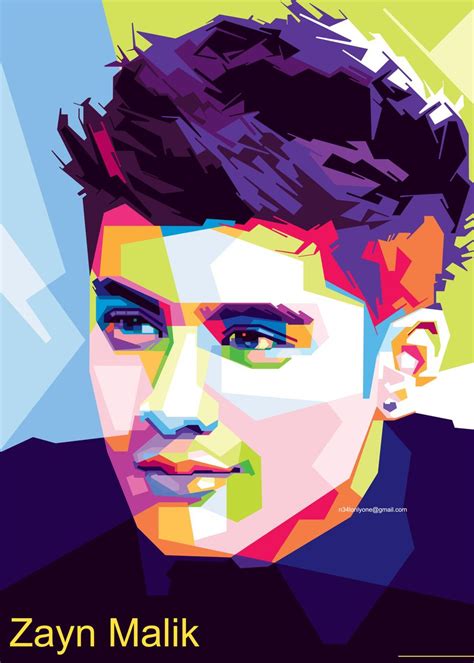 Zayn Malik In Wpap Disgn Poster Picture Metal Print Paint By Erik