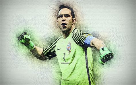 Claudio Bravo Goalkeeper Chilean Football Team Artwork Soccer