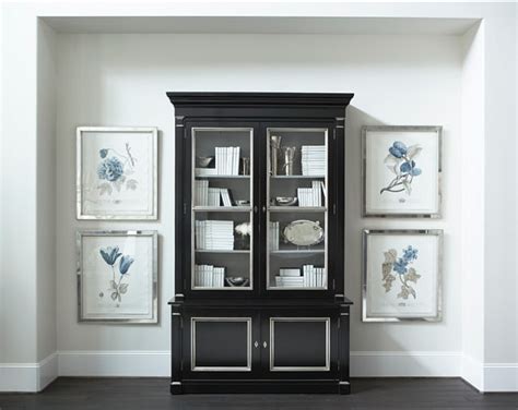 Glass Front Armoire Contemporary Entrancefoyer Linda Mcdougald Design