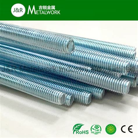 Galvanized Zinc Plated Low Carbon Steel Thread Rod Threaded Rod China