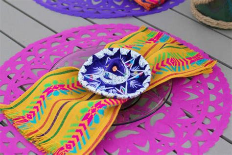 Mexican Fabric napkins, Bulk Set of 6 tribal assorted colors – MesaChic