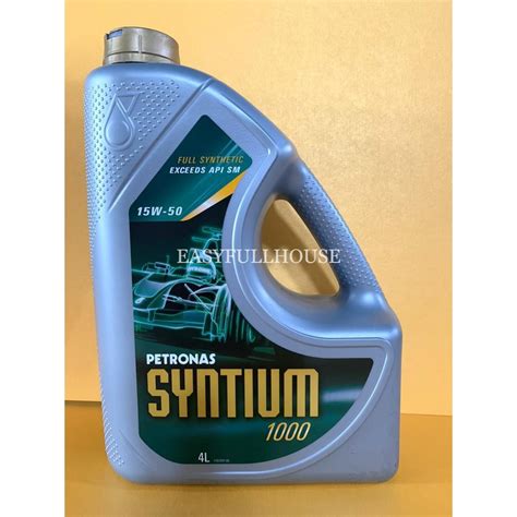 PETRONAS SYNTIUM 1000 15W 50 FULLY SYNTHETIC API SN PLUS 4L Shopee