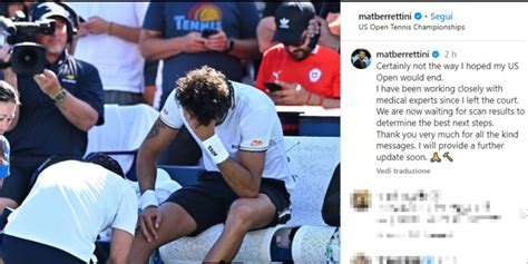 US Open Berrettini aggiorna sull infortunio Non è andata come speravo