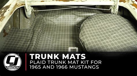 1965 1966 Mustang Install Plaid Trunk Mat Kit YouTube