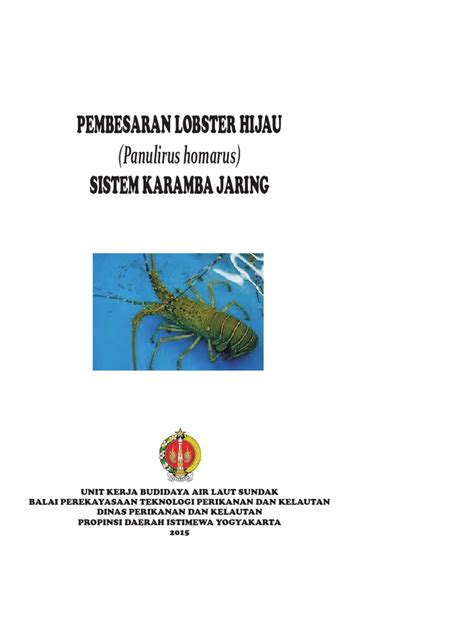 PDF Booklet Pembesaran Lobster DOKUMEN TIPS