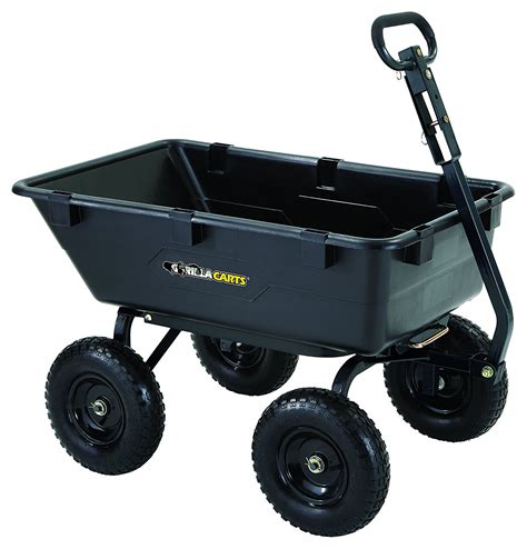 Gorilla Carts Gor6ps 1200 Pound Heavy Duty Poly Yard Dump Cart At