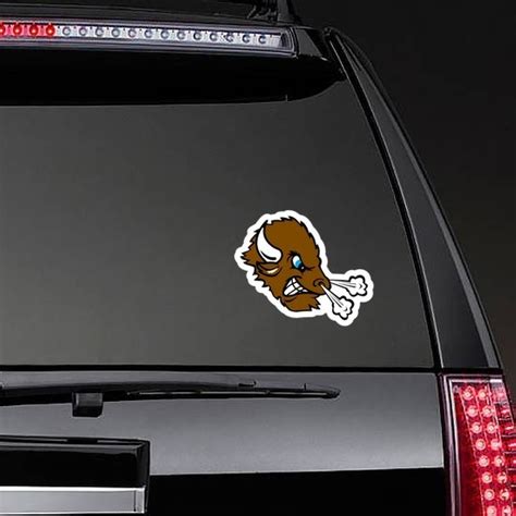 Bison Head Mascot Sticker