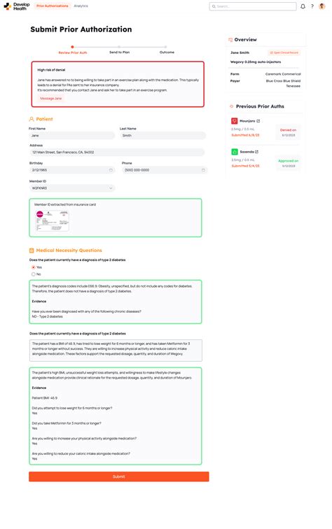 Prior Authorization Review Develop Health