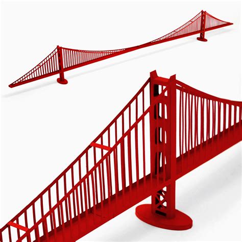 Golden Gate Bridge Paper Model Kit For Beginner Skill Level